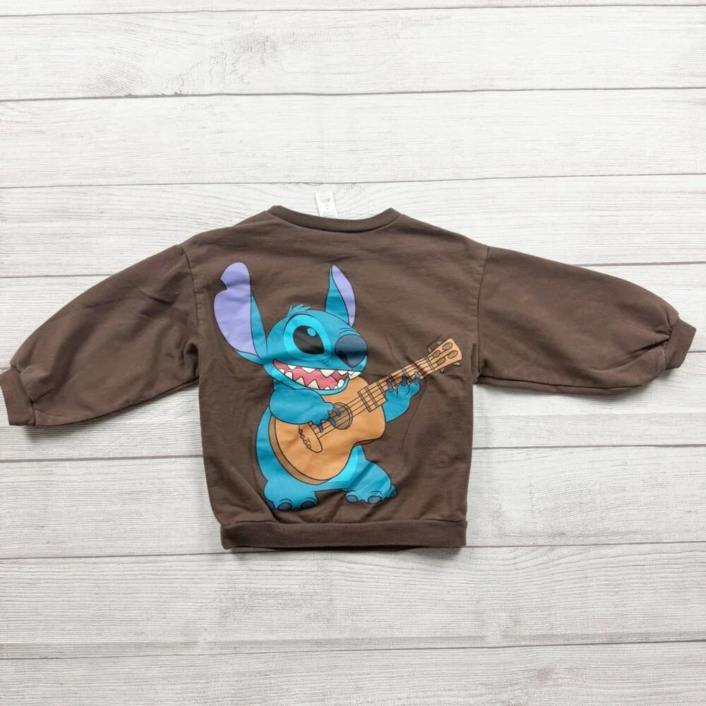 Disney Lilo & Stitch Kids Sweatshirt Stitch Graphic Pullover 4 - Picture 3 of 3